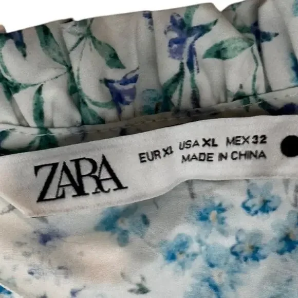 ZARA Blogger Fave Floral Printed Poplin Mini Babydoll Dress - Picture 7 of 10